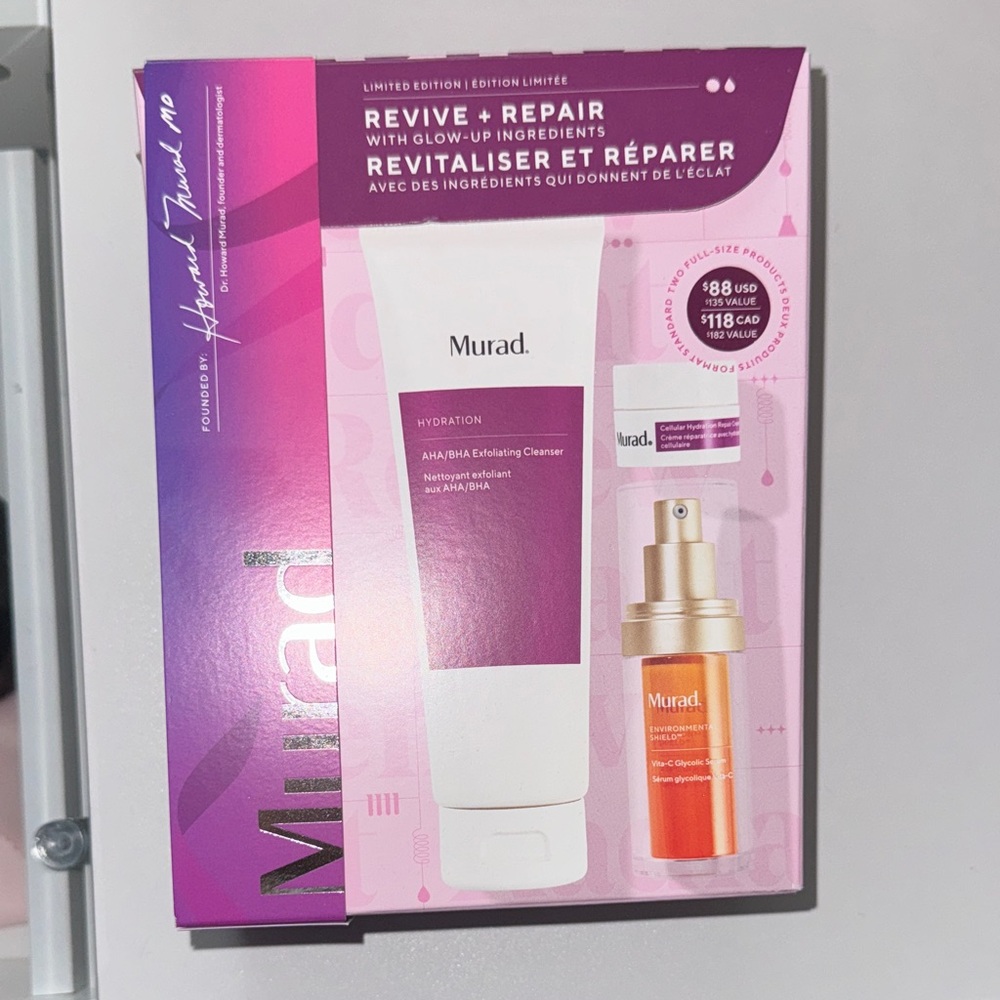 Murad Hydration Skincare Duo with Pink and Orange Accents